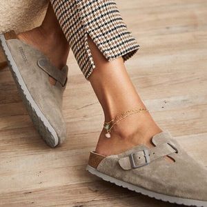 Boston Birkenstocks stone coin